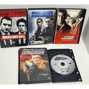 Police Action DVD Lot Righteous Kill Miami Vice End of Watch Homicide Set